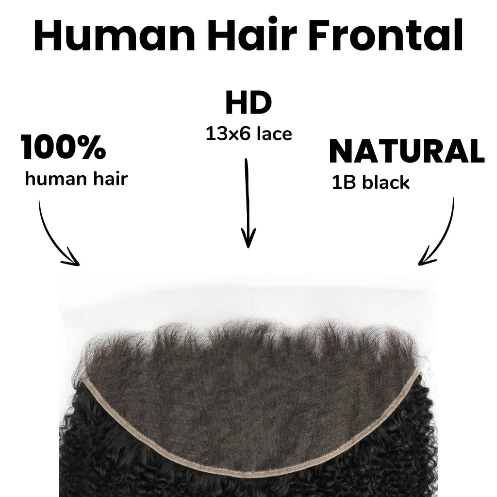 Afro Kinky 13x6 HD Lace Human Hair Frontal - Private Label