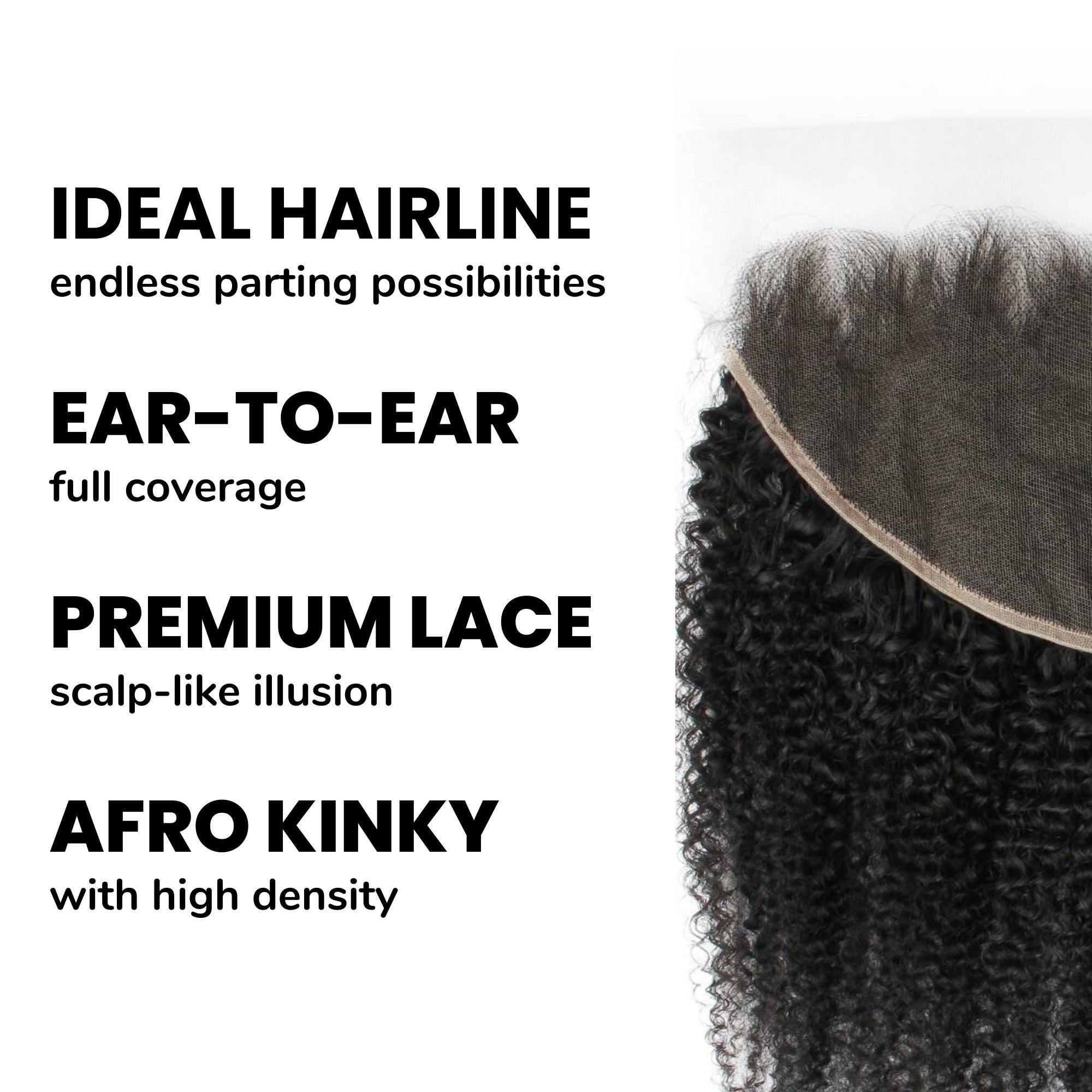 Afro Kinky 13x6 HD Lace Human Hair Frontal - Private Label