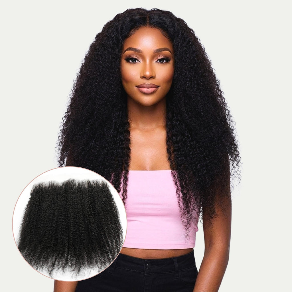 Afro Kinky 13x6 HD Lace Human Hair Frontal - Private Label