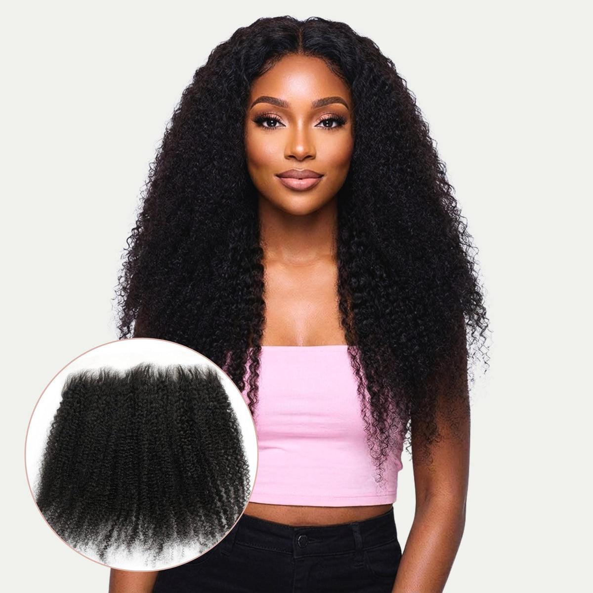 Afro Kinky Human Hair Blended Lace Front Wig Afro Kinky Wig Review Under $50▻ SamsBeauty LH-AFRO KINKY  main image 4
