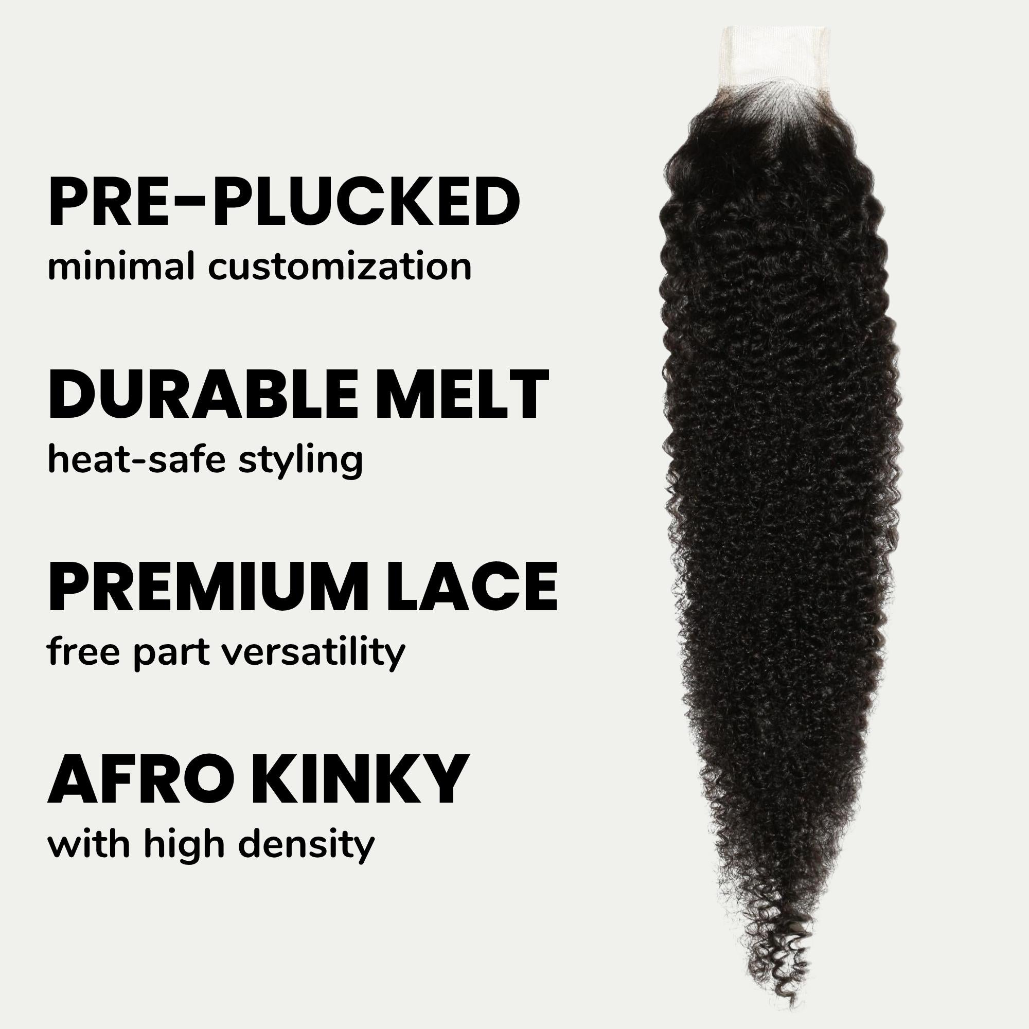Afro Kinky 2x6 HD Lace 100% Human Hair Closure - Private Label