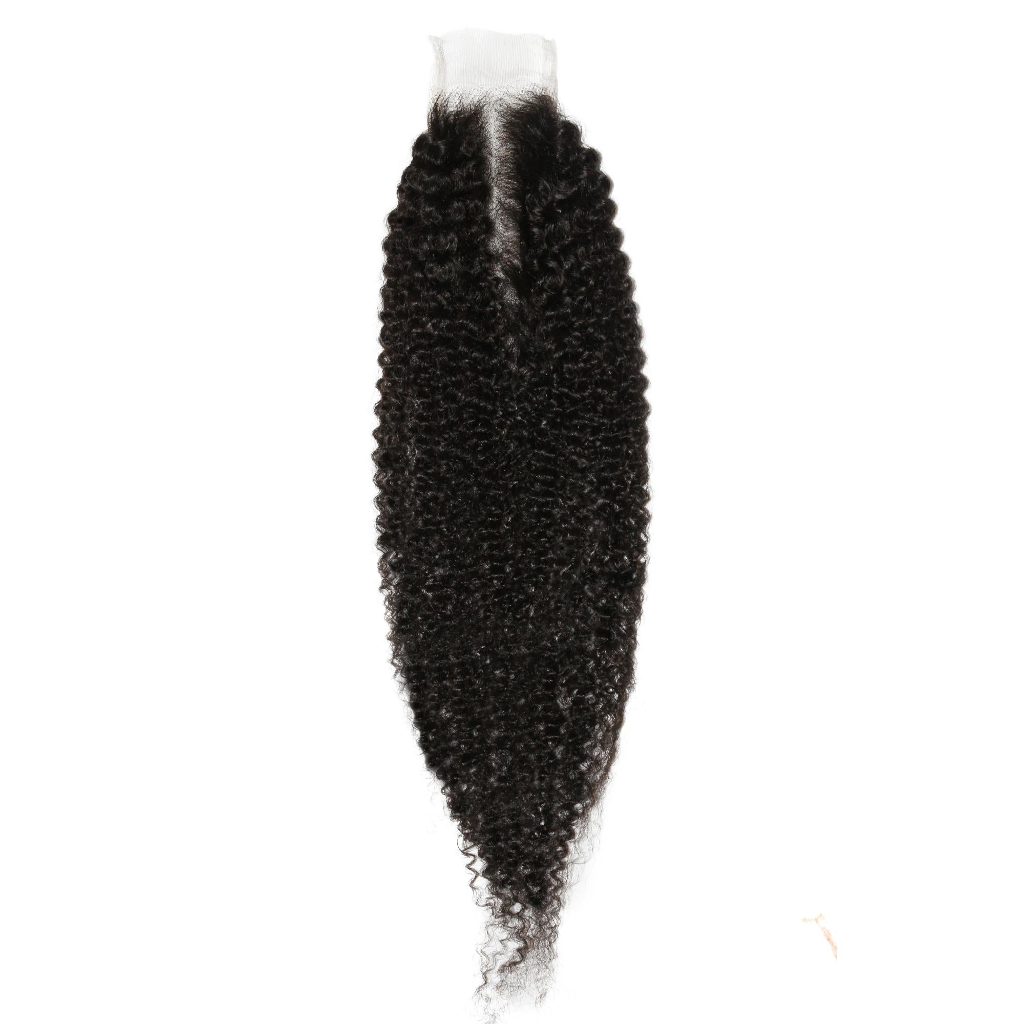Afro Kinky 2x6 Transparent Lace Human Hair Closure - Private Label