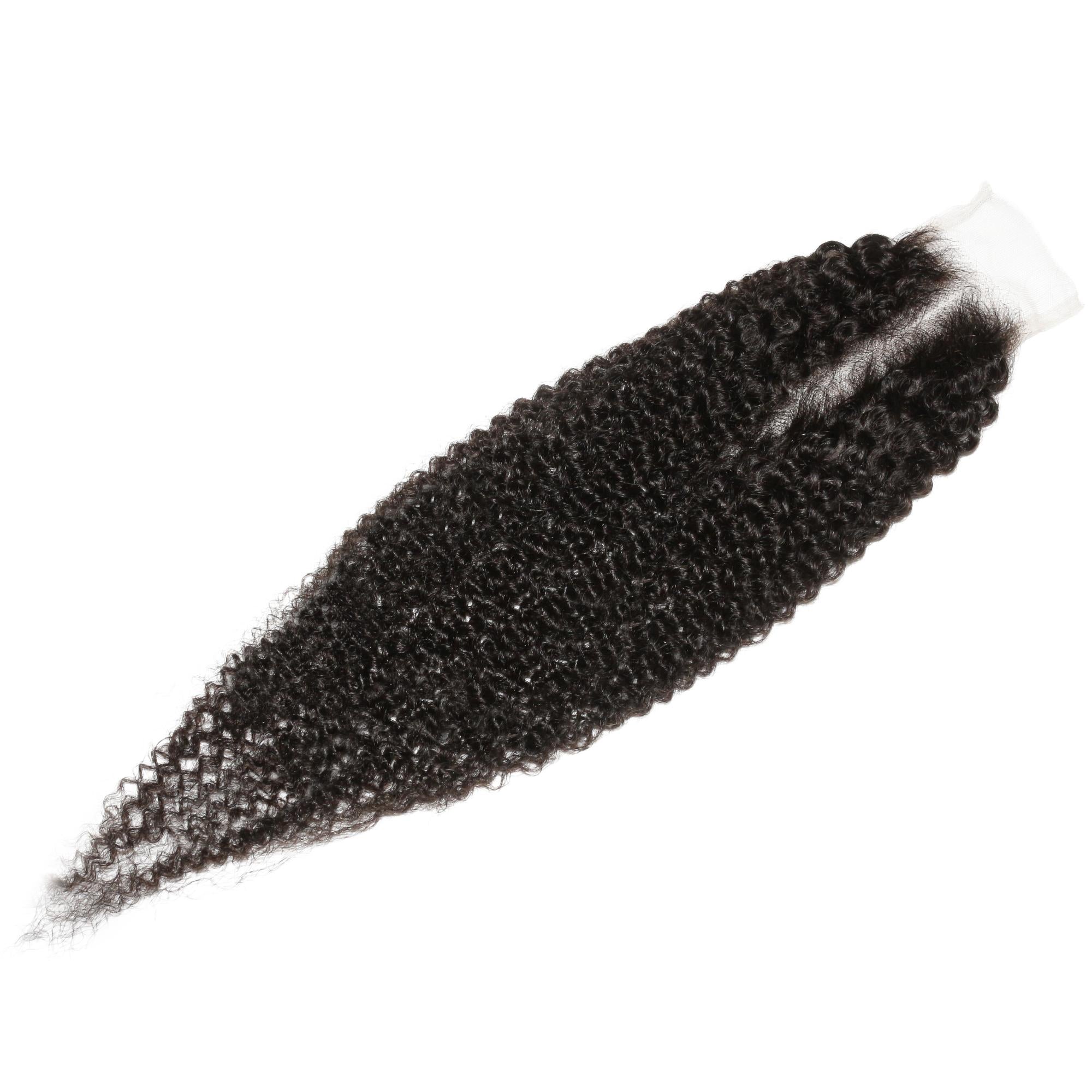 Afro Kinky 2x6 Transparent Lace Human Hair Closure - Private Label