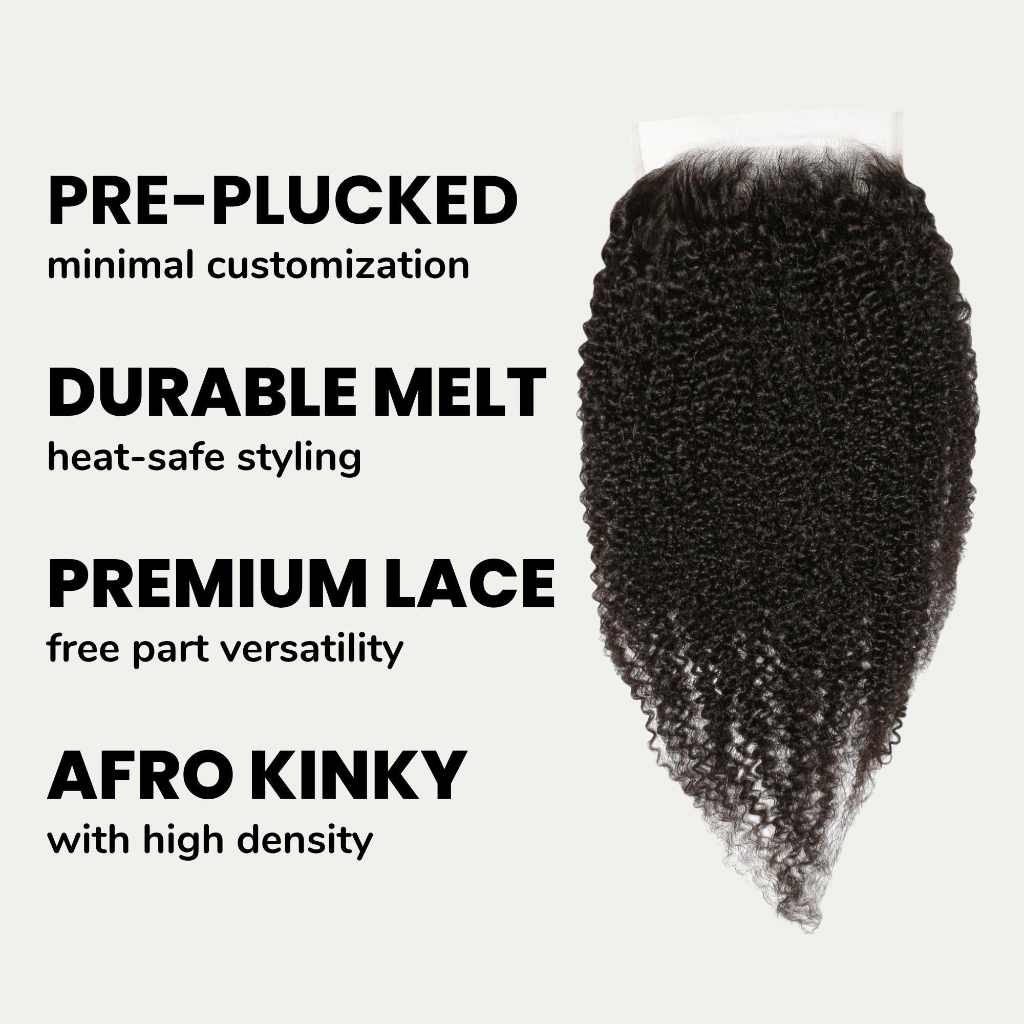 Afro Kinky 6x6 HD Lace Human Hair Closure - Private Label
