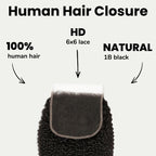 Afro Kinky 6x6 HD Lace Human Hair Closure - Private Label