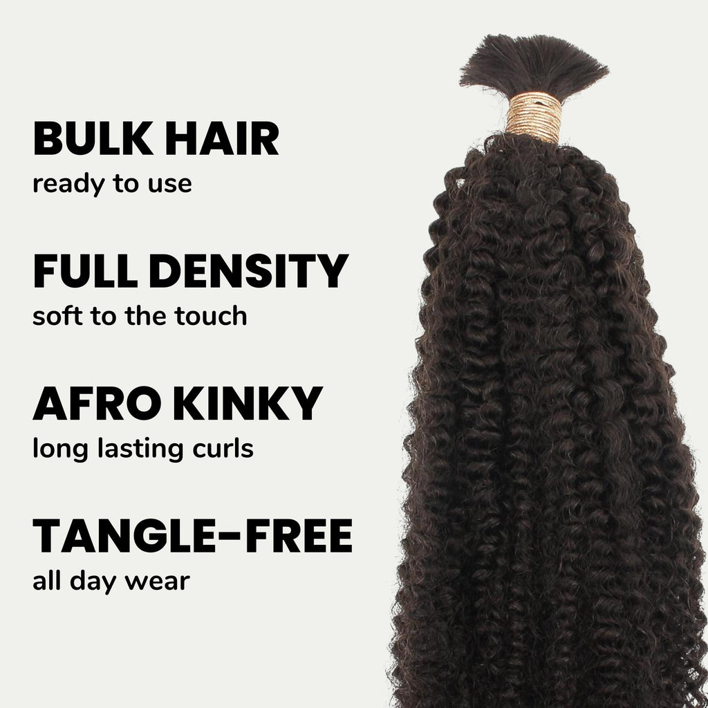 Afro Kinky Bulk 100% Human Braiding Hair - Private Label