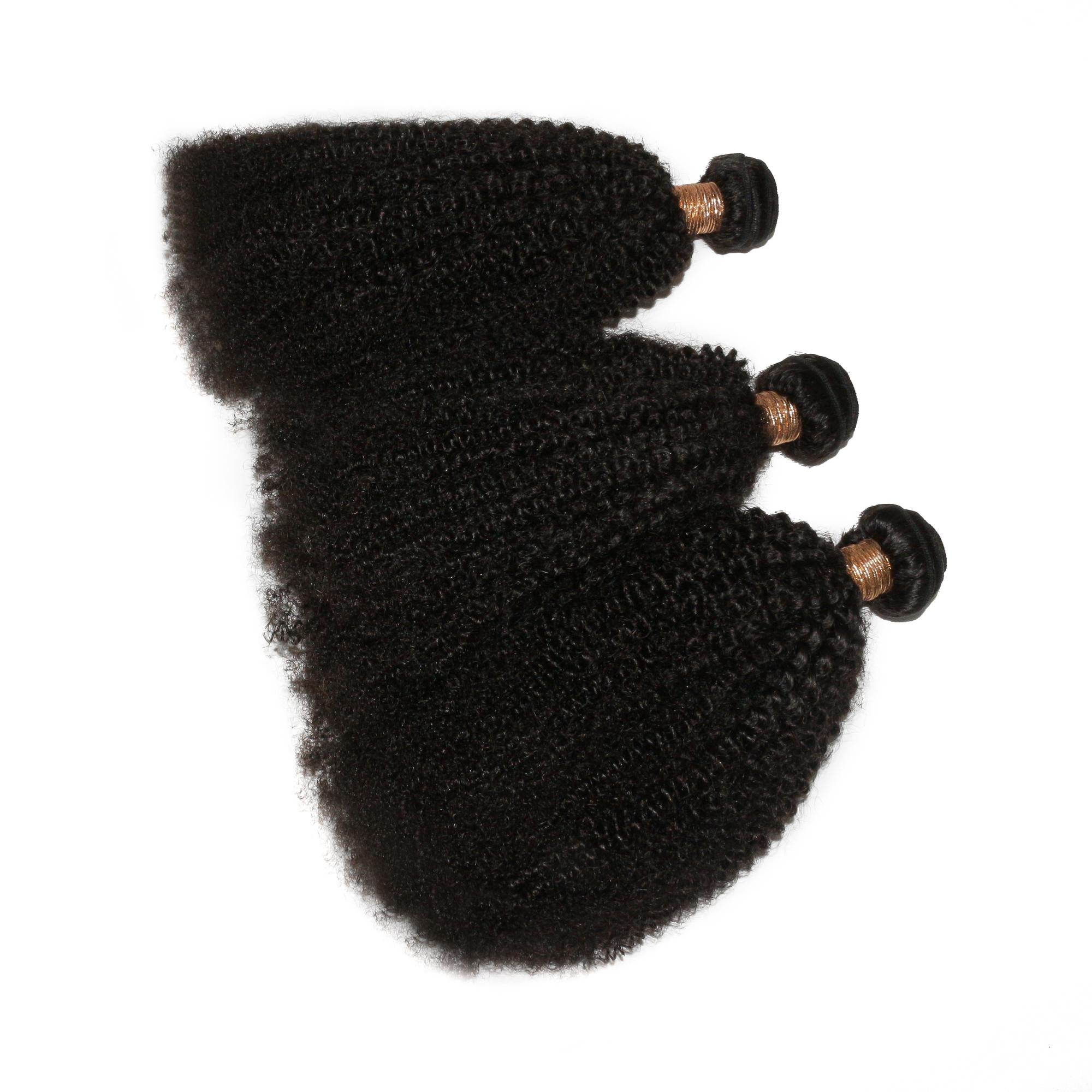 Afro Kinky Curly 100% Human Hair Bundle Deals - Private Label