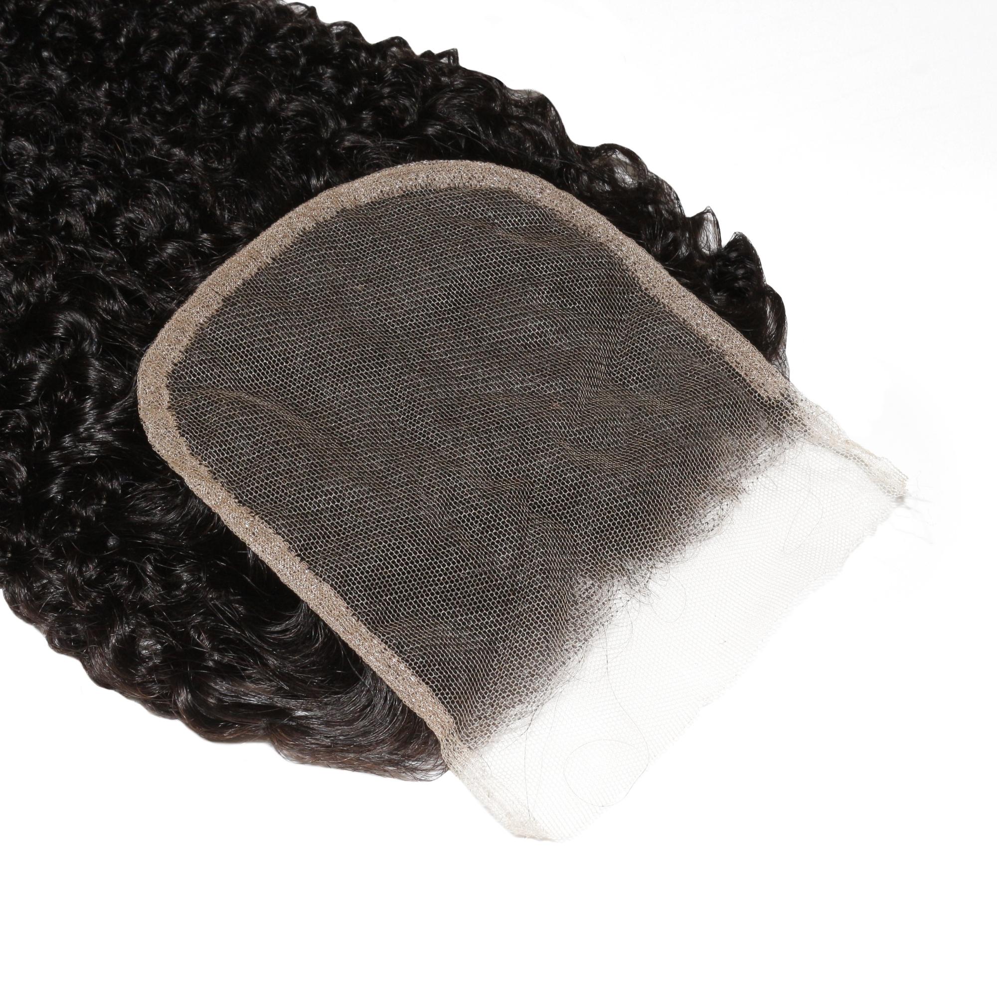 Afro Kinky Curly 4x4 Transparent Lace Human Hair Closure - Private Label