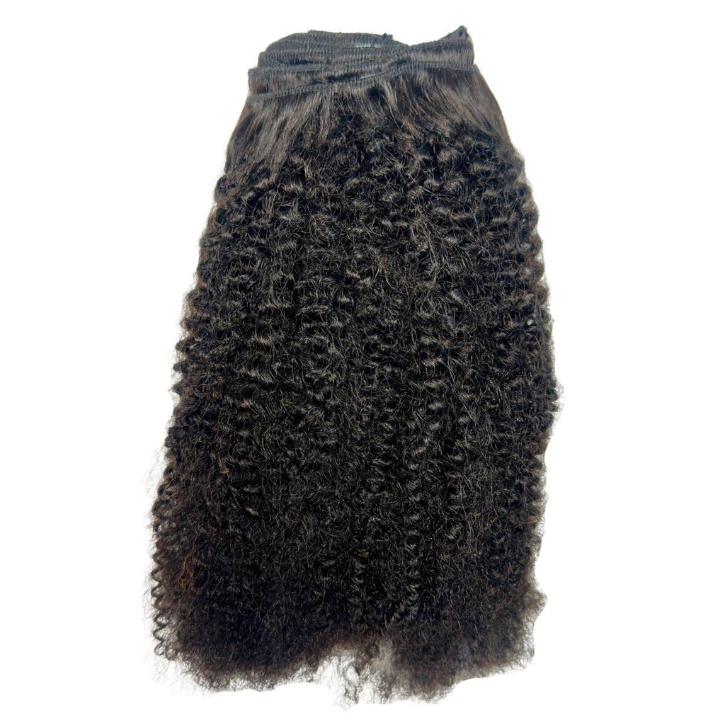 Afro Kinky Curly Clip - In 100% Human Hair Extensions - Private Label
