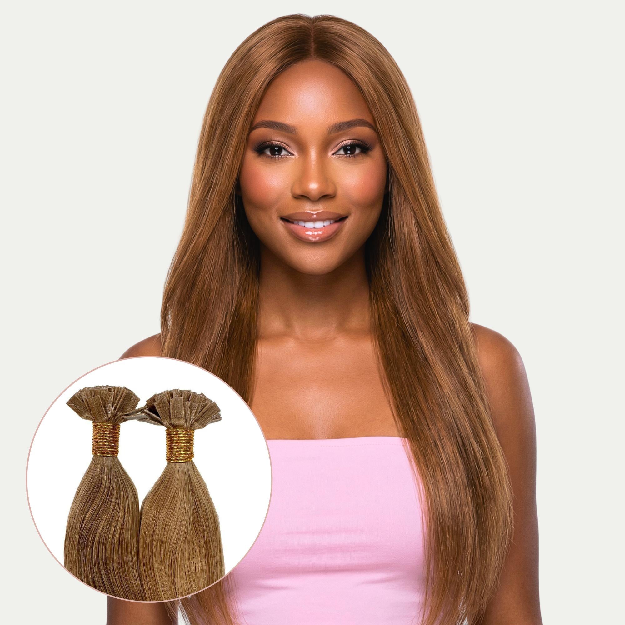 Ash Brown Straight Flat - Tip - Private Label