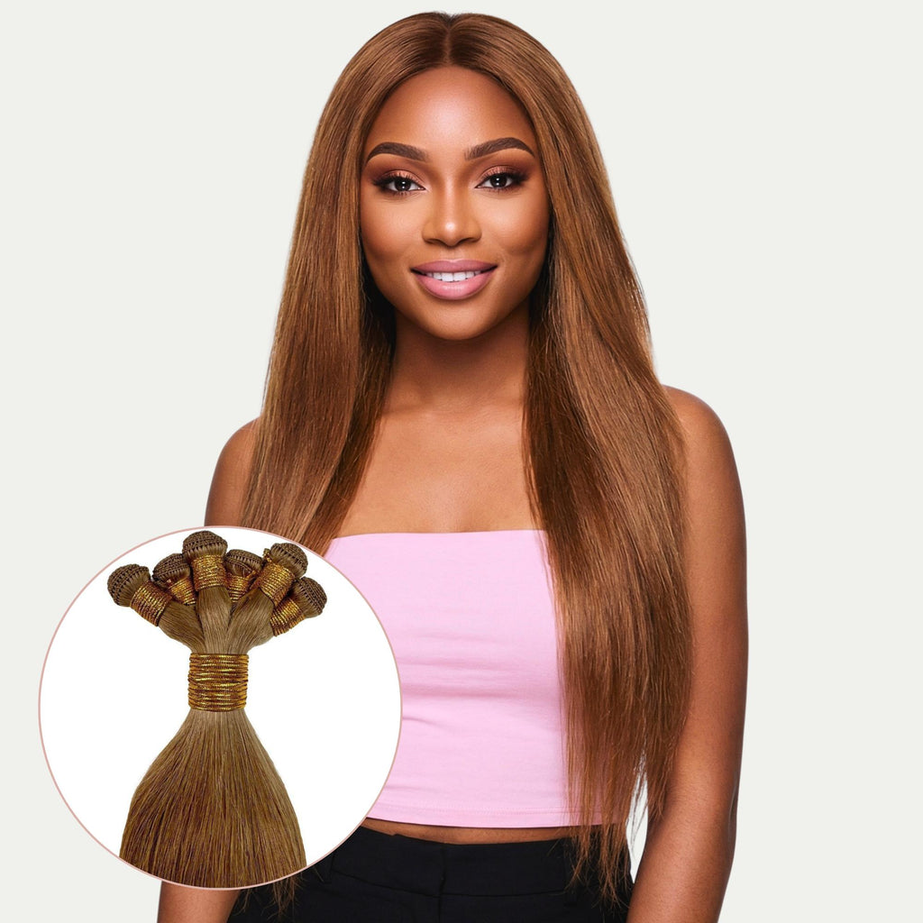Ash Brown Straight Handtied Wefts - Private Label