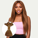 Ash Brown Straight Handtied Wefts - Private Label