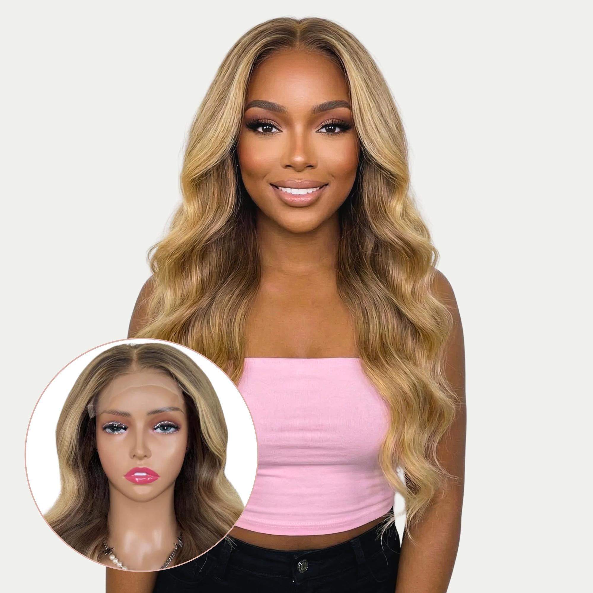 Aubrey Glueless 5x5 HD Lace Professionally Colored 100% Human Hair Closure Wig - Private Label