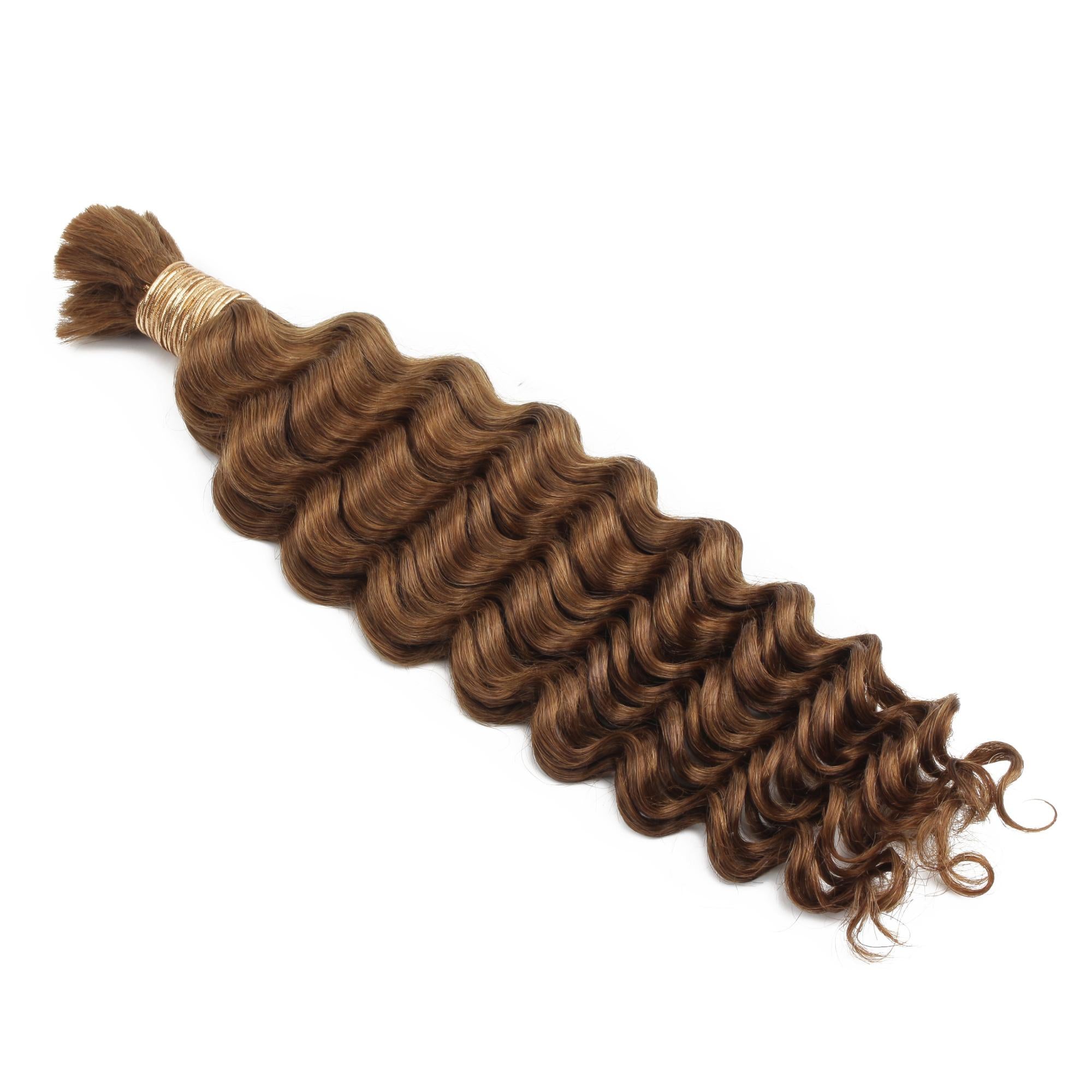 Auburn Deep Wave Bulk 100% Human Braiding Hair - Private Label