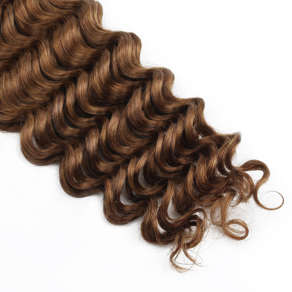 Auburn Deep Wave Bulk 100% Human Braiding Hair - Private Label