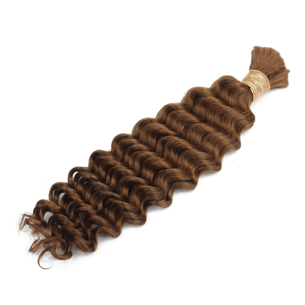 Auburn Deep Wave Bulk 100% Human Braiding Hair - Private Label