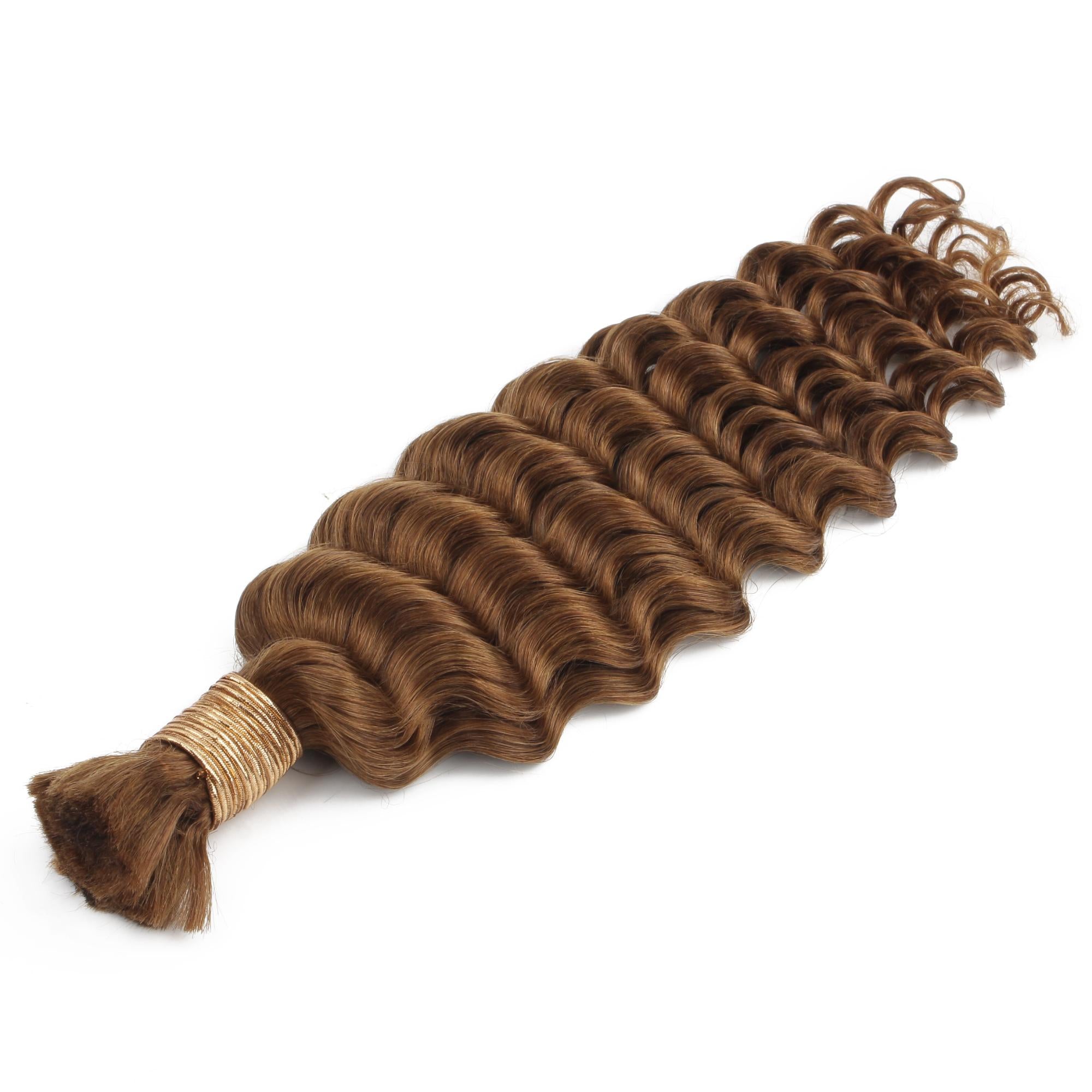 Auburn Deep Wave Bulk 100% Human Braiding Hair - Private Label