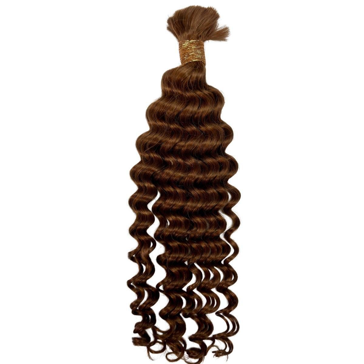 Auburn Deep Wave Bulk 100% Human Braiding Hair - Private Label