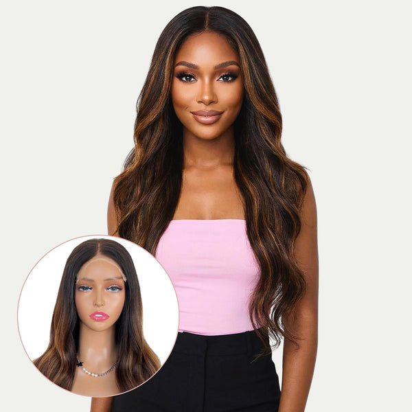 Ava Glueless 5x5 HD Lace Professionally Colored 100% Human Hair Closure Wig - Private Label