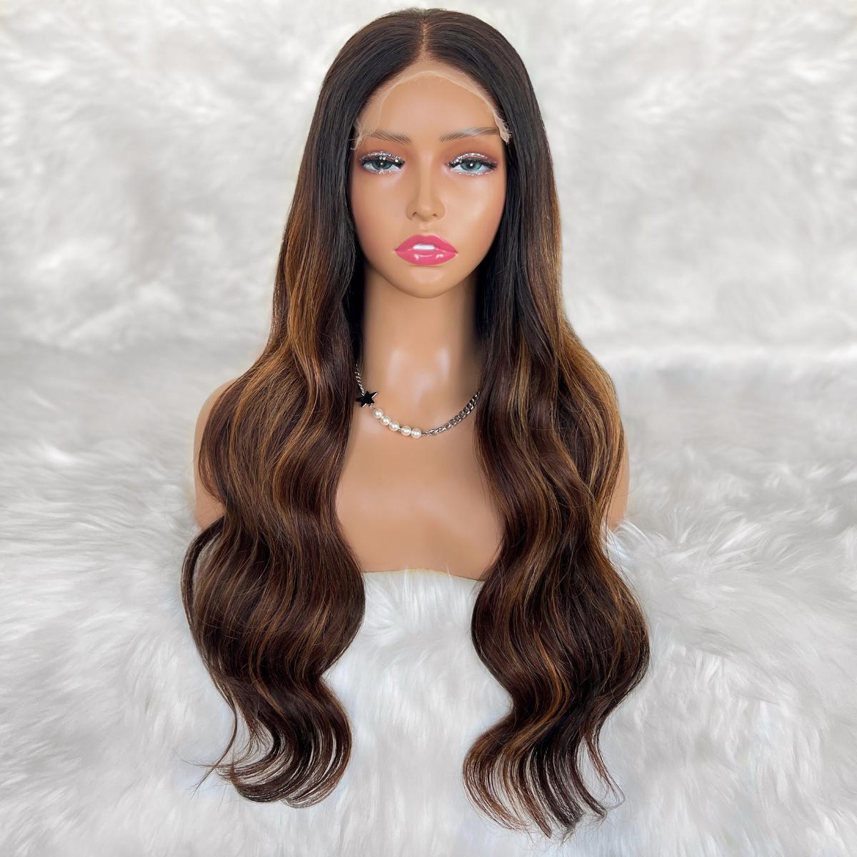 Ava Glueless 5x5 HD Lace Professionally Colored 100% Human Hair Closure Wig - Private Label