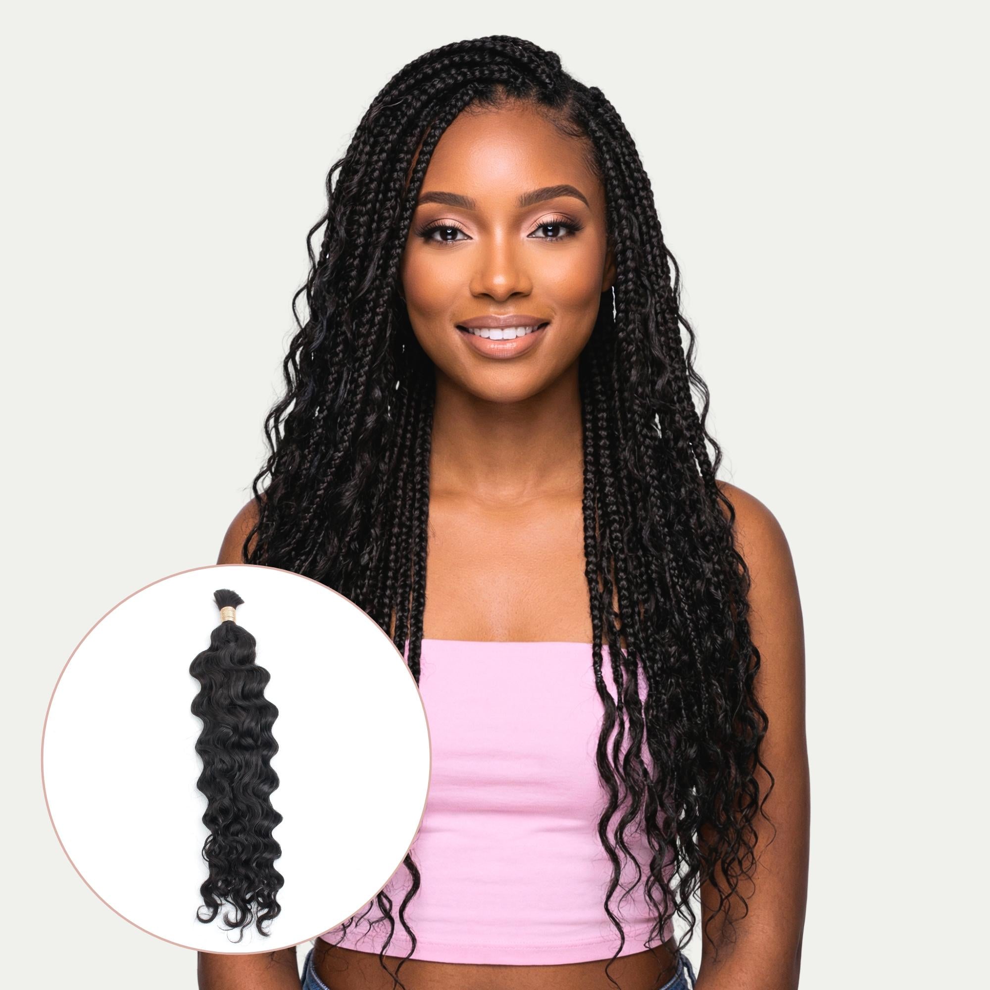 Beach Wave Bulk 100% Human Braiding Hair - Private Label