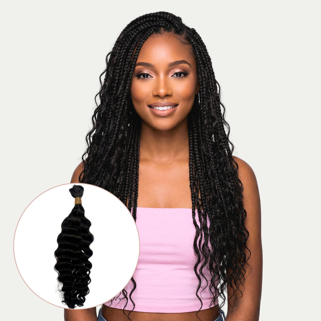 Beach Wave Bulk 100% Human Braiding Hair - Private Label