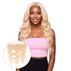 Blonde Body Wave 13x4 Transparent Lace Human Hair Frontal - Private Label