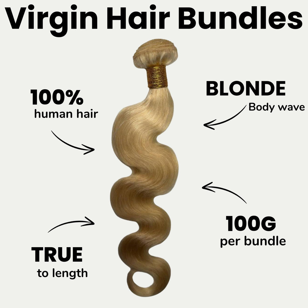 Blonde Body Wave 100% Human Hair Bundles - Private Label