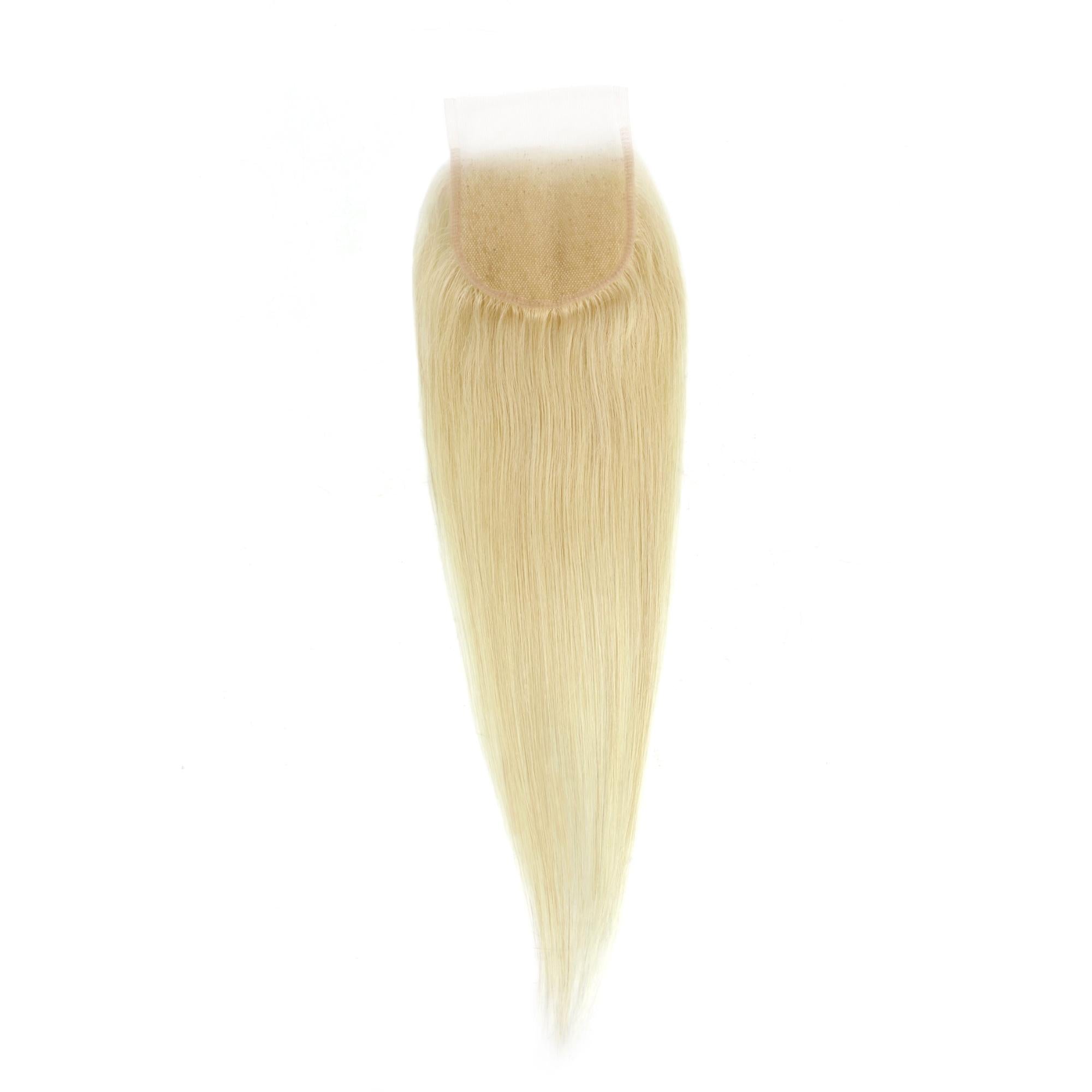 Blonde Straight 4x4 Transparent Lace Human Hair Closure - Private Label