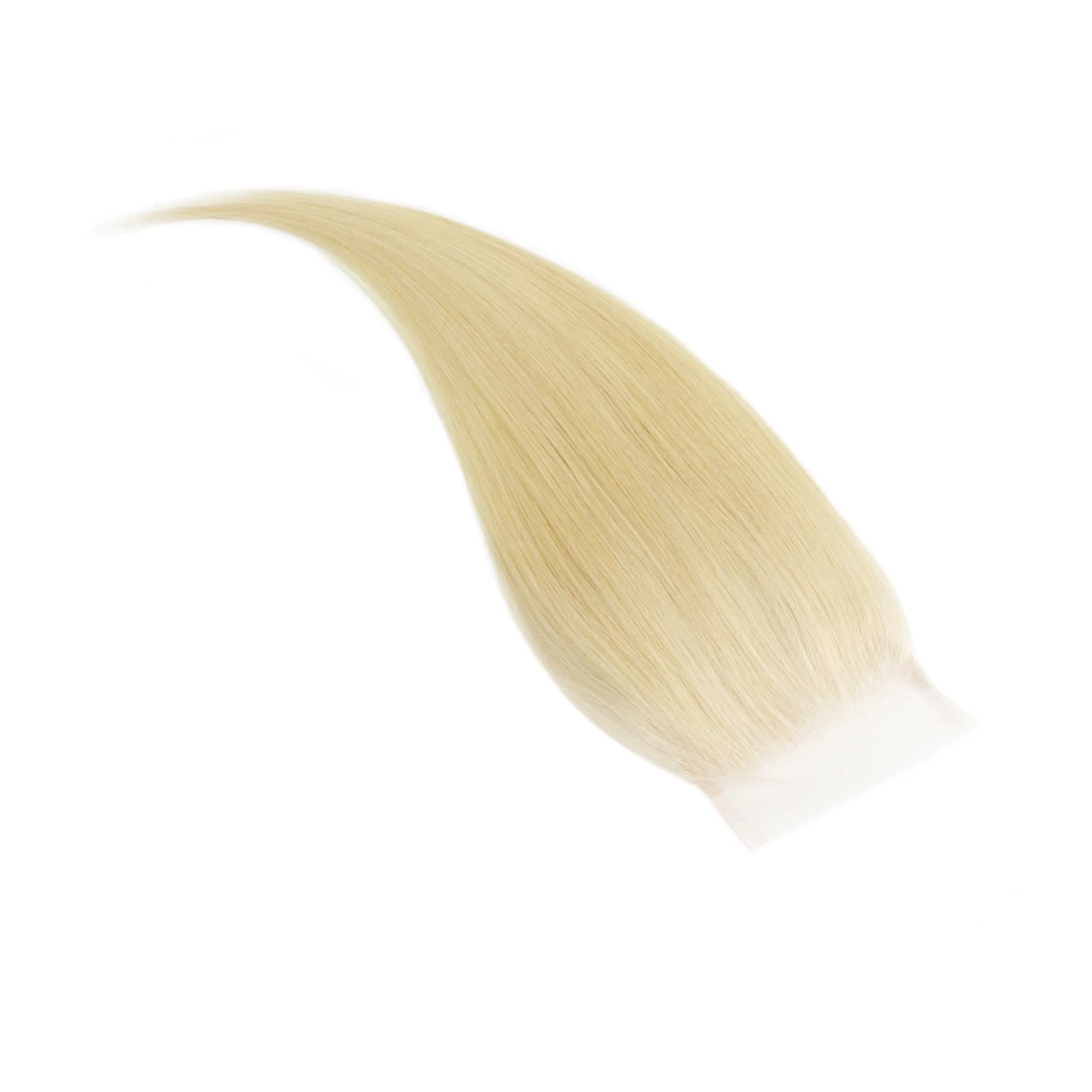 Blonde Straight 4x4 Transparent Lace Human Hair Closure - Private Label