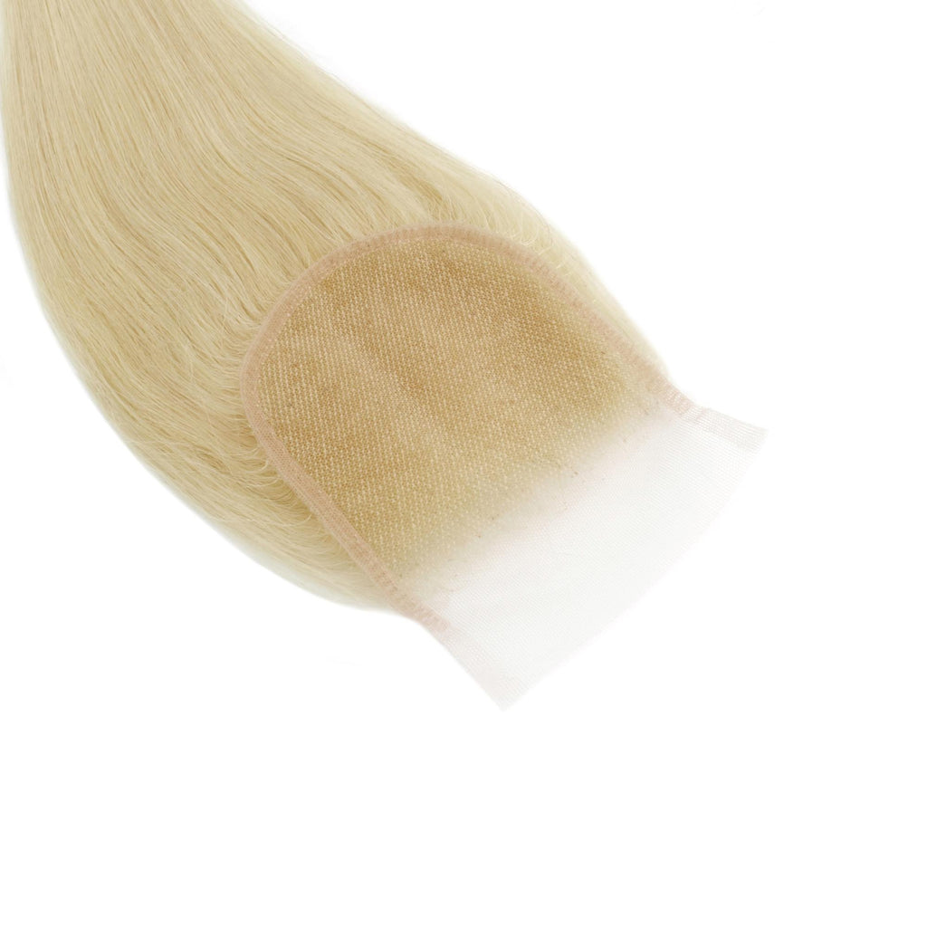 Blonde Straight 4x4 Transparent Lace Human Hair Closure - Private Label