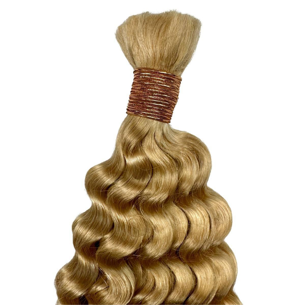 Blonde Deep Wave Bulk 100% Human Braiding Hair - Private Label