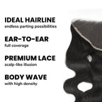 Body Wave 13x6 HD Lace Human Hair Frontal - Private Label