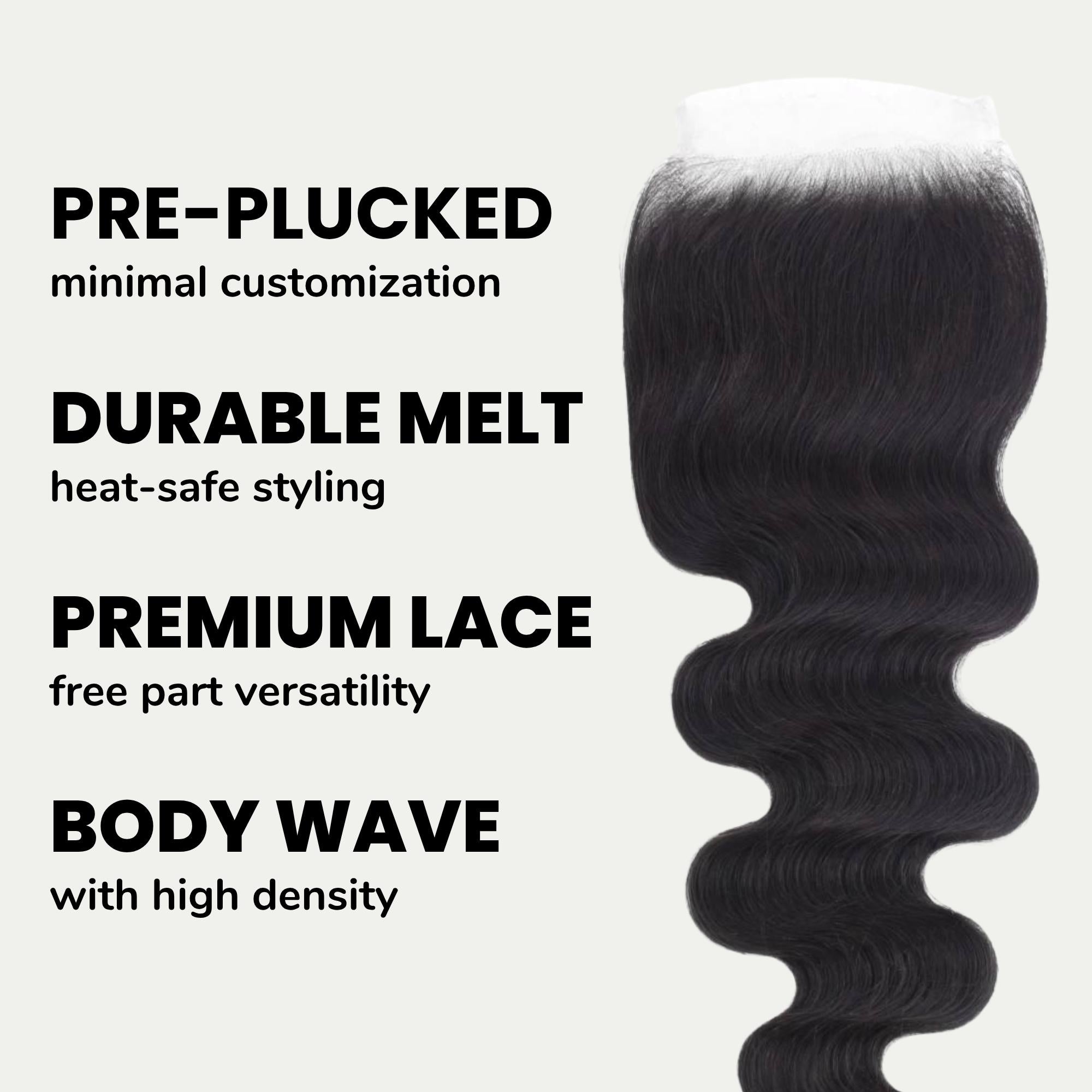 Body Wave 5x5 HD Lace Human Hair Closure - Private Label