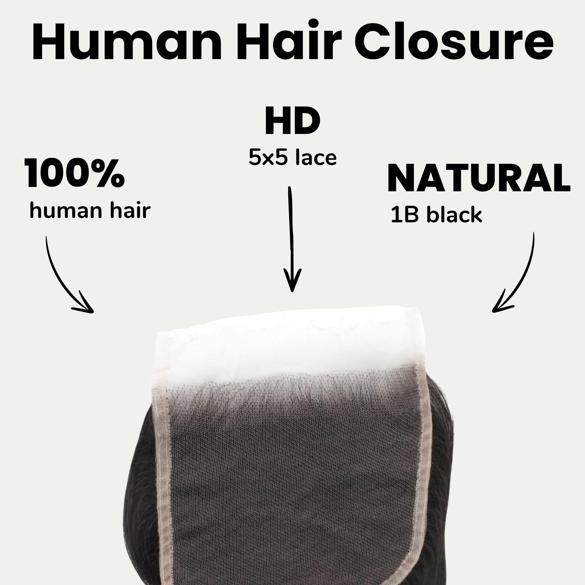 Body Wave 5x5 HD Lace Human Hair Closure - Private Label