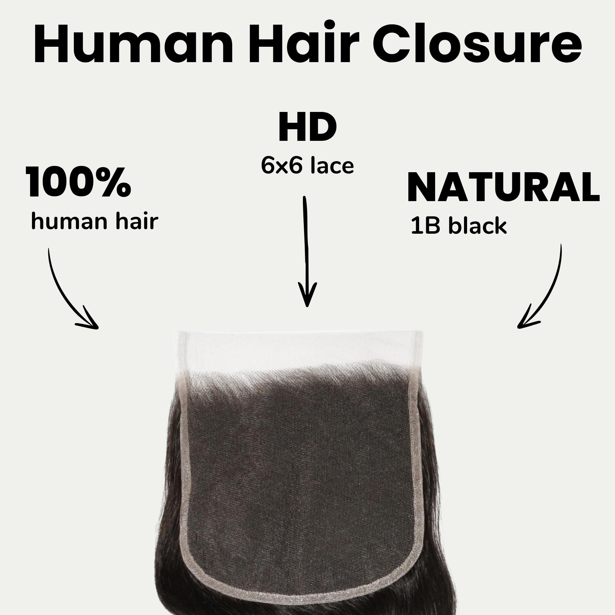 Body Wave 6x6 HD Lace Human Hair Closure - Private Label