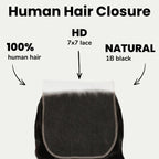 Body Wave 7x7 HD Lace Human Hair Closure - Private Label