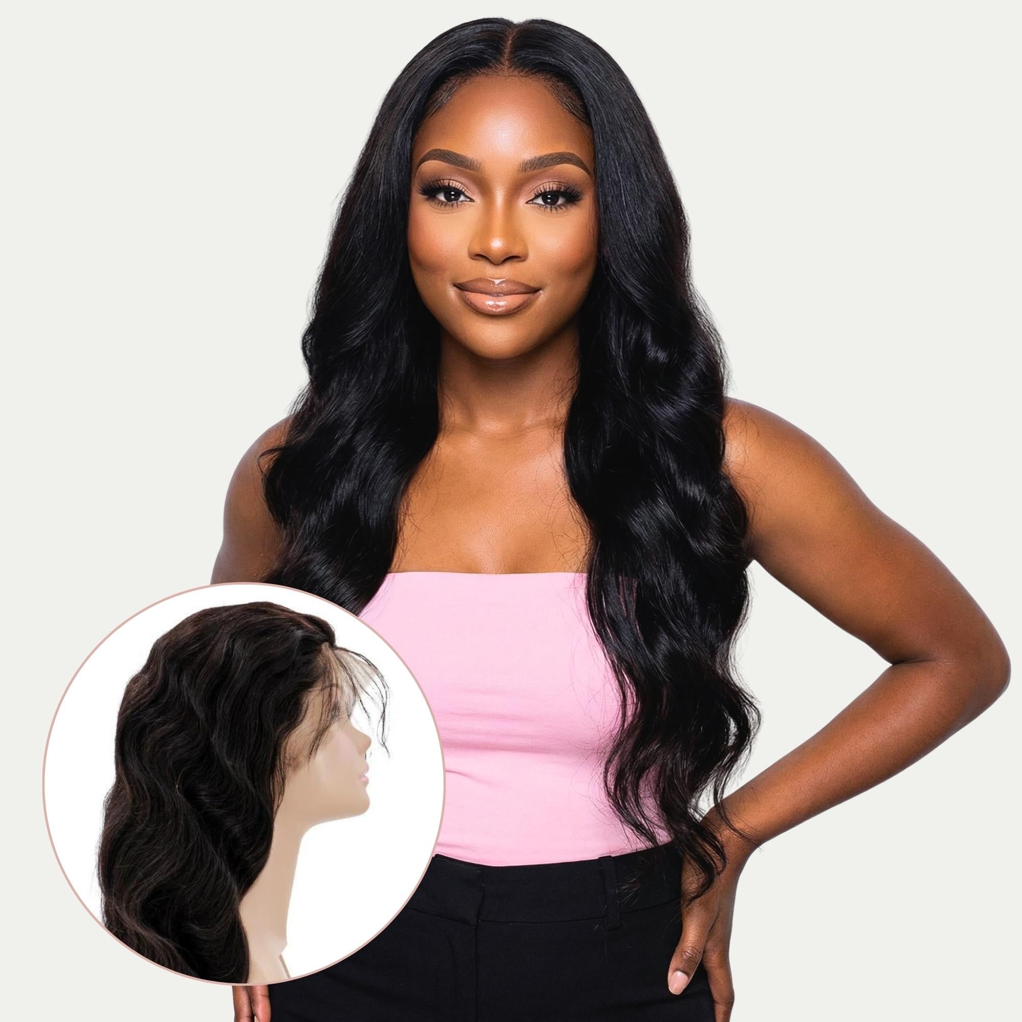 Body Wave Full Transparent Lace 100% Human Hair Wig