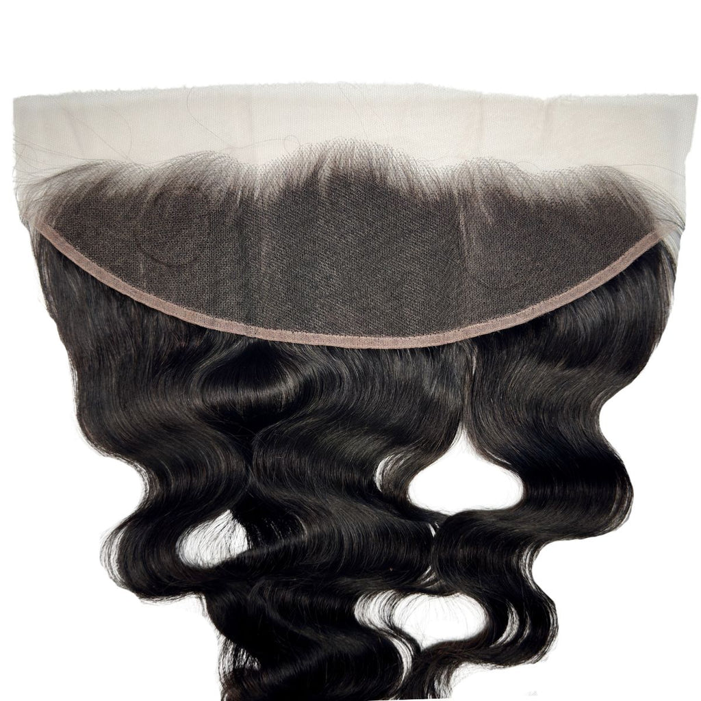 Jet Black Body Wave 13x4 HD Lace Human Hair Frontal - Private Label