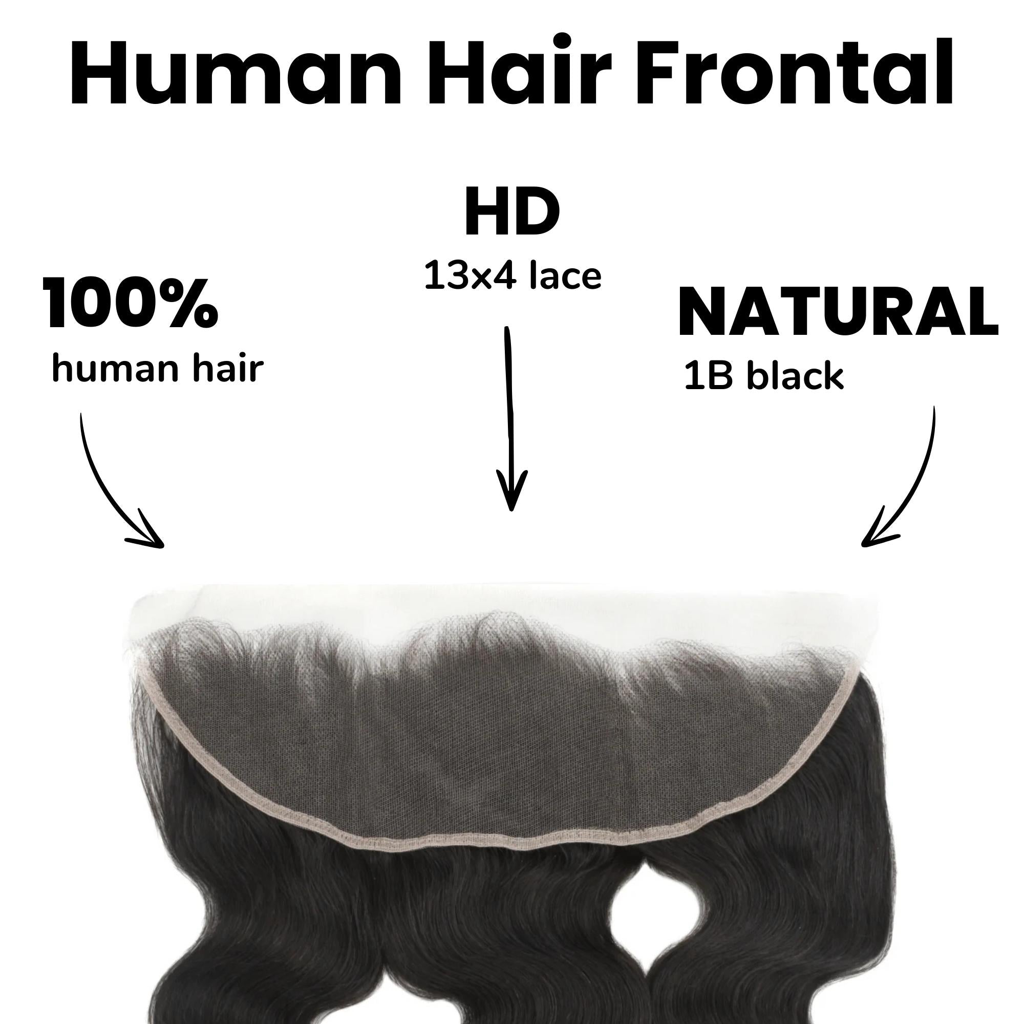 Brazilian Body Wave 13x4 HD Lace Human Hair Frontal - Private Label