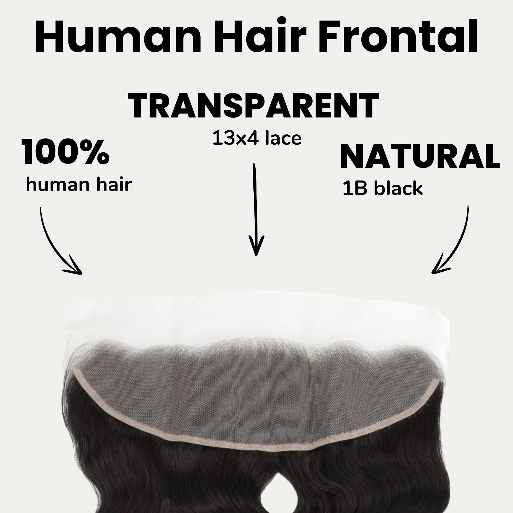 Brazilian Body Wave 13x4 Transparent Lace Human Hair Frontal - Private Label