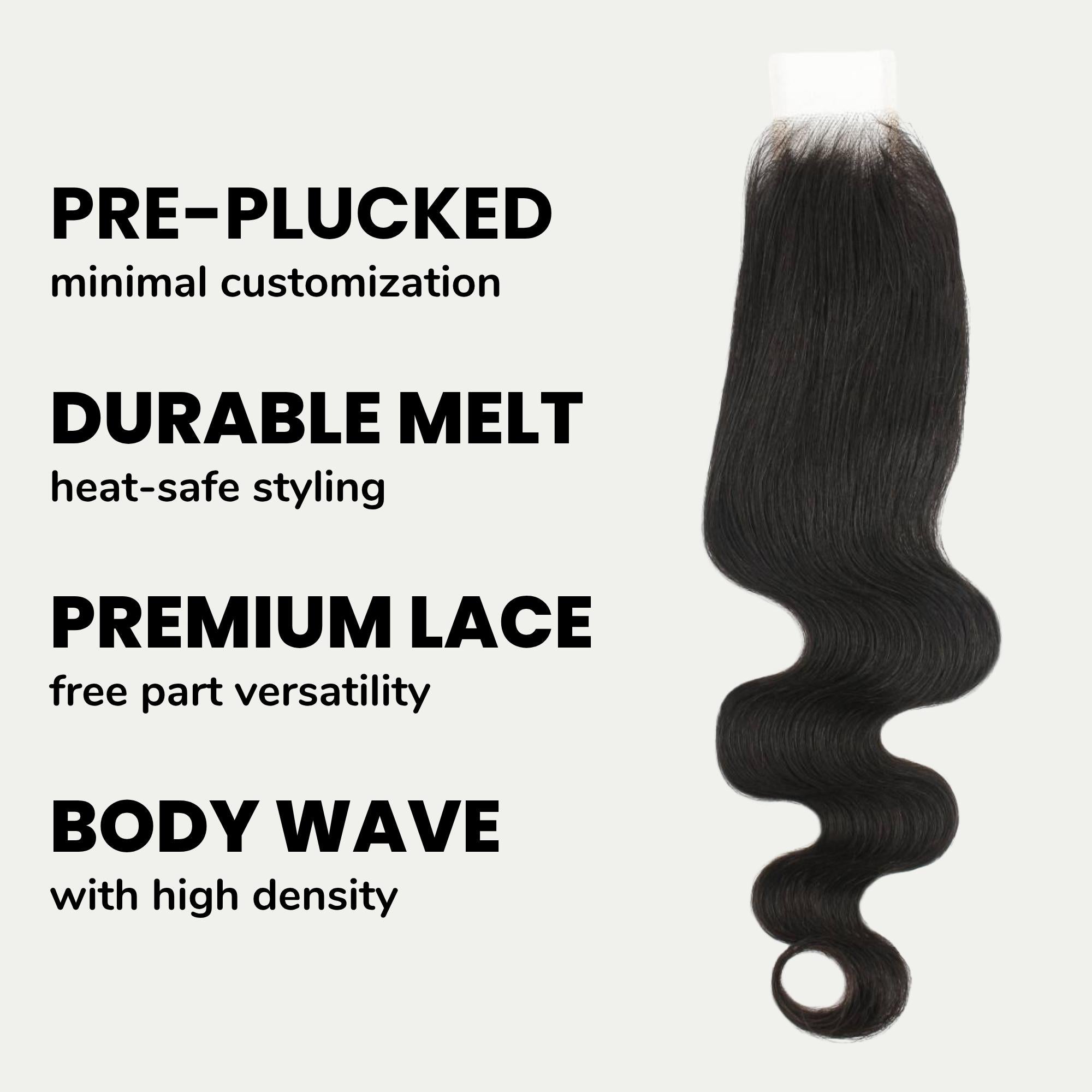 Brazilian Body Wave 2x6 HD Lace Human Hair Closure - Private Label