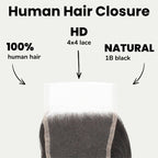 Brazilian Body Wave 4x4 HD Lace 100% Human Hair Closure - Private Label