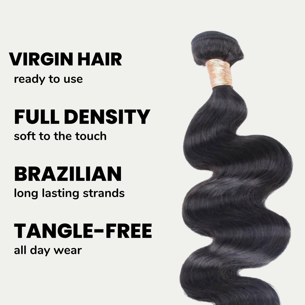 Brazilian Body Wave 100% Human Hair Bundles - Private Label
