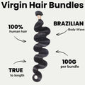 Brazilian Body Wave 100% Human Hair Bundles - Private Label