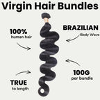 Brazilian Body Wave 100% Human Hair Bundles - Private Label