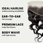 Brazilian Raw Body Wave 13x4 Transparent Frontal SALE - Private Label