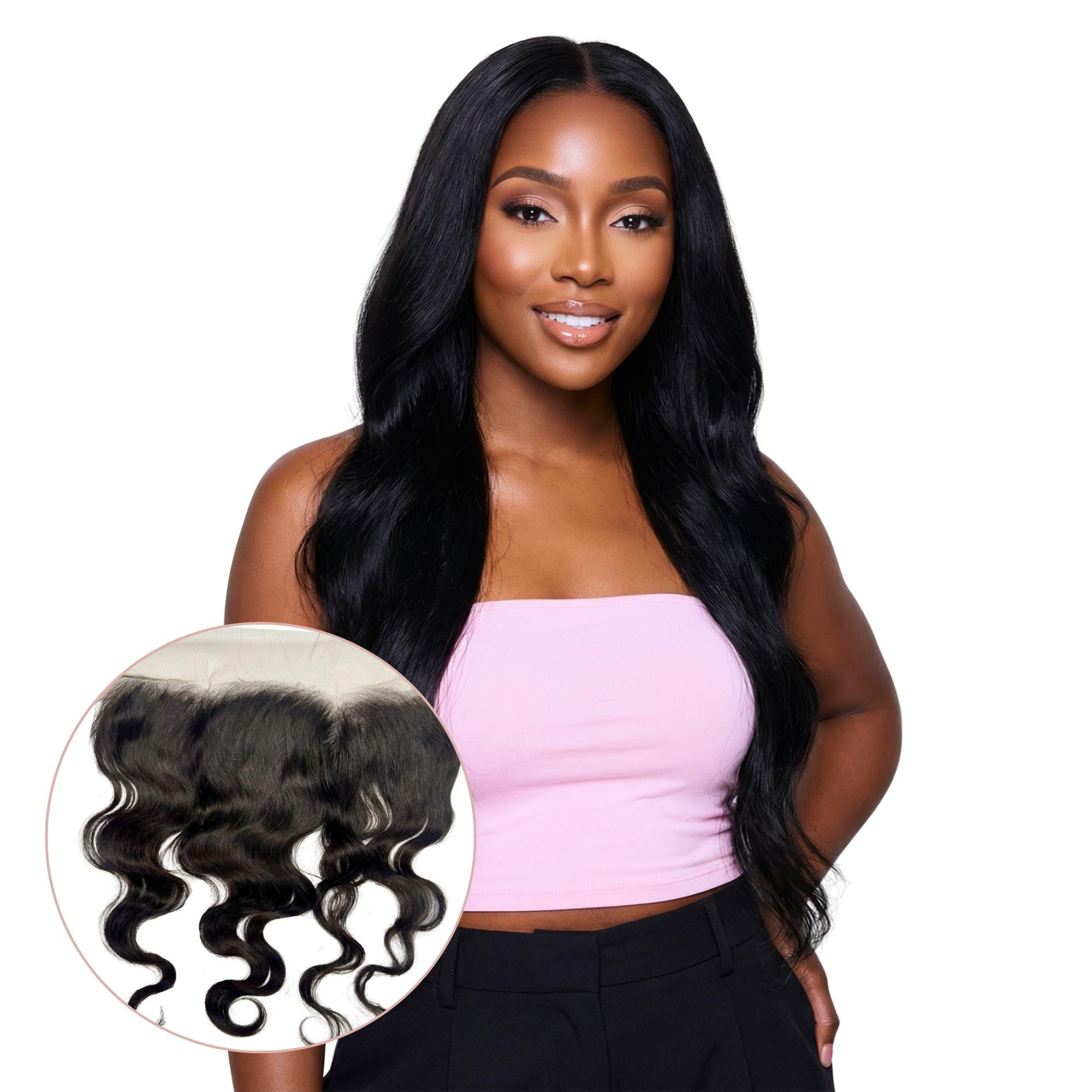 Brazilian Raw Body Wave 13x4 Transparent Frontal SALE - Private Label