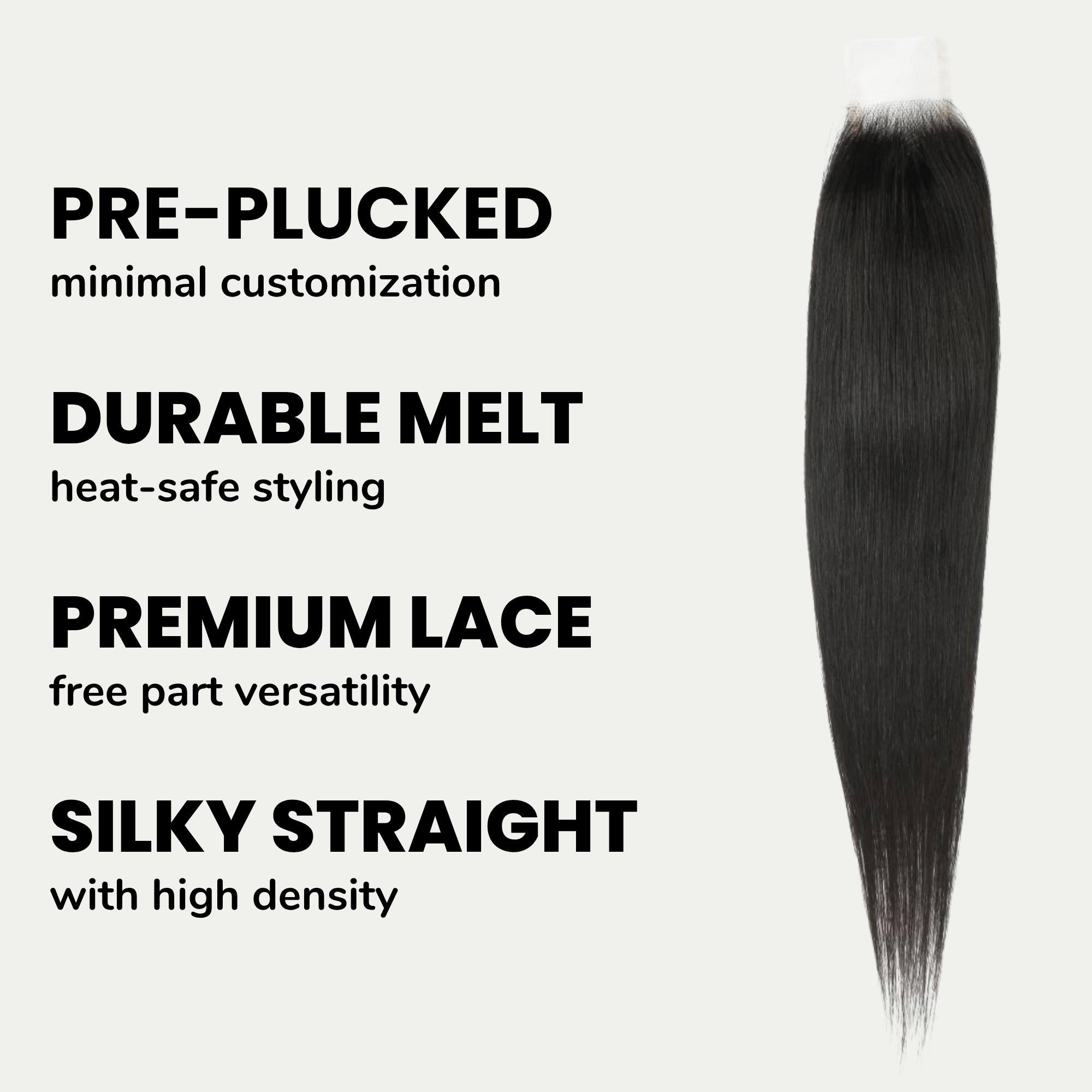 Brazilian Silky Straight 2x6 HD Lace Human Hair Closure - Private Label