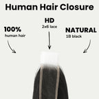 Brazilian Silky Straight 2x6 HD Lace Human Hair Closure - Private Label